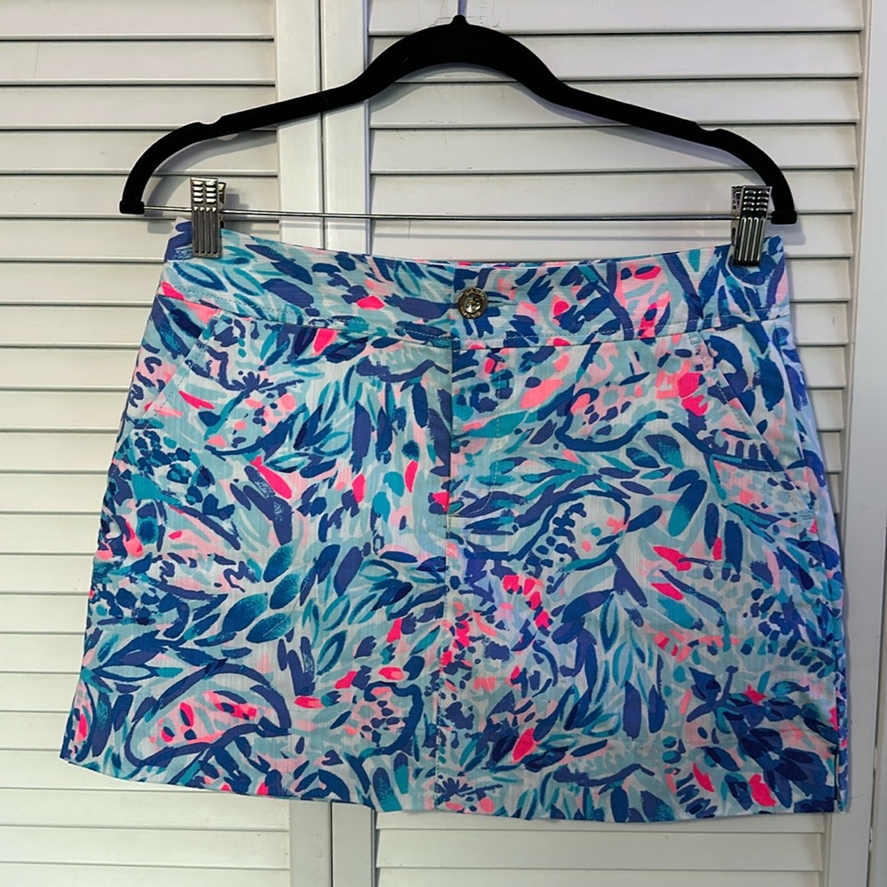 NWT Lily Pulitzer Nikki Skort Breakwater t party wave 4